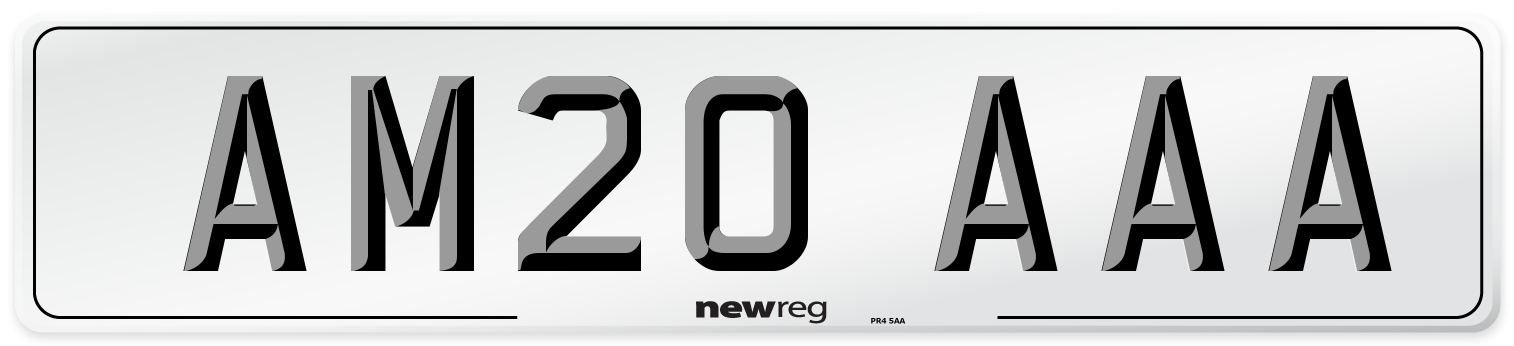 AM20 AAA Number Plate from New Reg